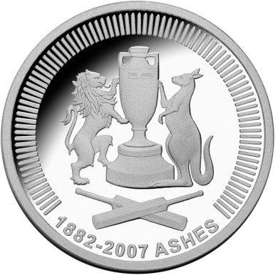 2007 $5 The Ashes 1oz Silver Proof Coin