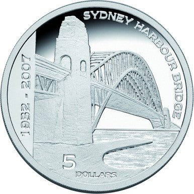 2007 $5 75th Anniversary of The Sydney Harbour Bridge 1oz Silver Proof Coin