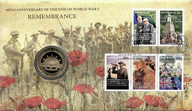 2008 $1 Remembrance 90th Anniversary of The End of World War I PNC