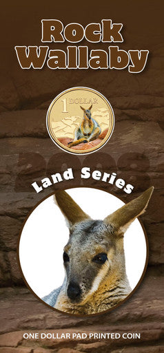 2008 $1 Land Series Rock Wallaby Coloured Uncirculated Coin