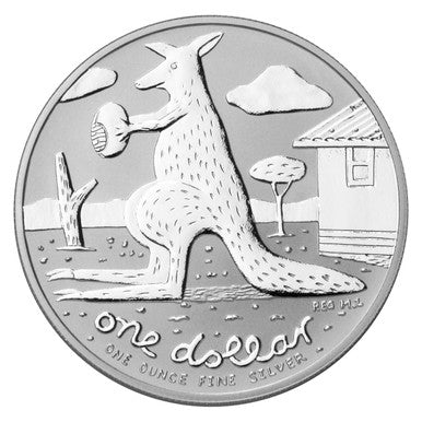 2008 $1 Australian Artist Kangaroo 1oz Silver Uncirculated Coin