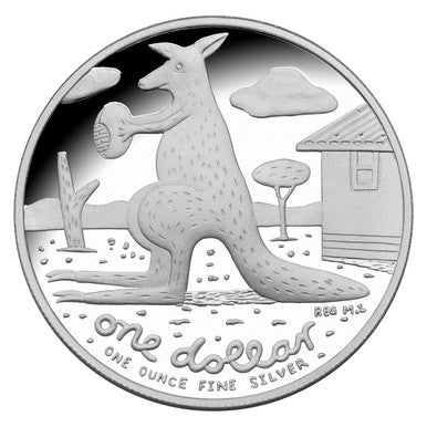 2008 $1 Australian Artist Kangaroo 1oz Silver Proof Coin