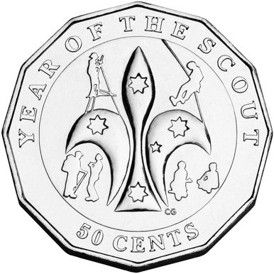 2008 50c Centenary of Scouts Australia Uncirculated Coin
