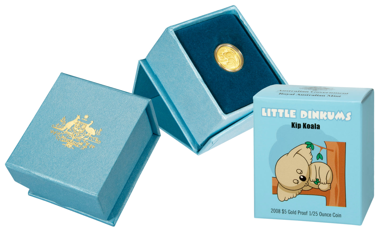 2008 $5 Little Dinkums Kip Koala 1/25oz Gold Proof Coin