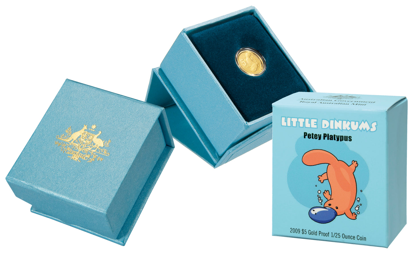 2009 $5 Little Dinkums Petey Platypus 1/25oz Gold Proof Coin