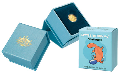 2009 $5 Little Dinkums Petey Platypus 1/25oz Gold Proof Coin