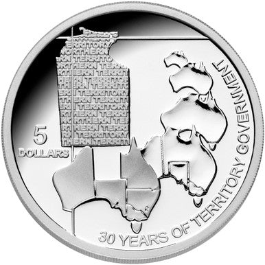 2008 $5 State Government 30 Years of Northern Territory Silver Proof Coin