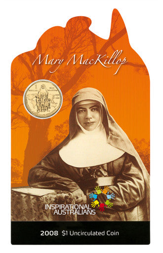 2008 $1 Inspirational Australians Mary MacKillop Uncirculated Coin