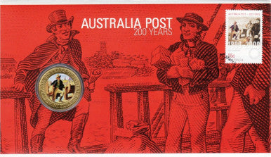 2009 $1 Australia Post 200 Years - Postman PNC