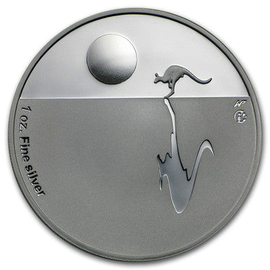 2009 $1 Kangaroo At Sunset 'F12' Privy Mark 1oz Silver Proof Coin