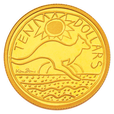 2009 $10 Australian Artist Kangaroo 1/10oz Gold Proof Coin