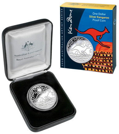 2009 $1 Australian Artist Kangaroo 1oz Silver Proof Coin