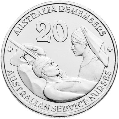 2009 20c Australia Remembers Australia Service Nurses Uncirculated Coin
