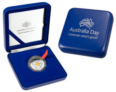 2010 50c Australia Day Selectively Gold Plated Silver Proof Coin
