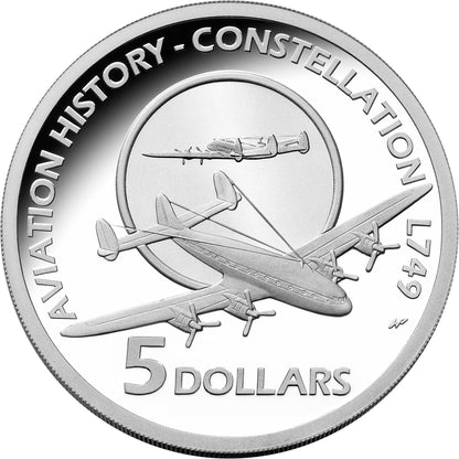 2008-2010 Masterpieces In Silver Flying Through Time Aviation 6 Coin Proof Set