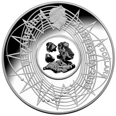 2009 $5 International Year of Astronomy Silver Meteorite Proof Coin