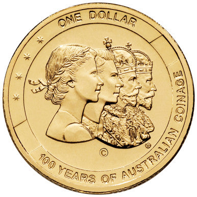 2010 $1 ANDA Canberra 100 Years of Australian Coinage 'C' Counterstamp Uncirculated Coin