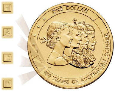 2010 $1 100 Years of Australian Coinage Uncirculated HADP Privy Mark 4 Coin Set
