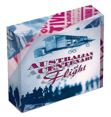 2010 $1 Australian Centenary of Flight 1oz Silver Coloured Proof Coin