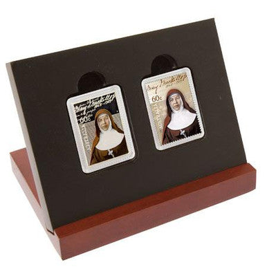 2010 60c Mary Mackillop 1/2oz Silver Proof Coin and Stamp Set