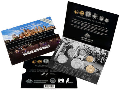 2010 American Numismatic Association World's Fair of Money 25th Anniversary of Melbourne & Boston As Sister Cities Mint Set