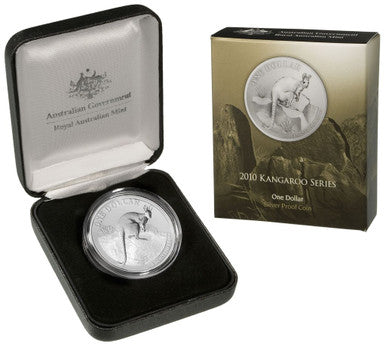 2010 $1 Kangaroo Yellow Footed Rock Wallaby 1oz Silver Proof Coin