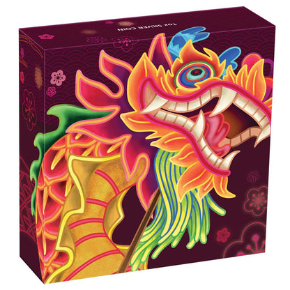 Tuvalu 2019 $1 Chinese New Year 1oz Silver Coloured Coin