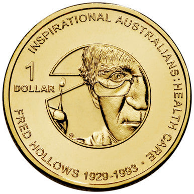 2010 $1 Inspirational Australians Fred Hollows Uncirculated Coin
