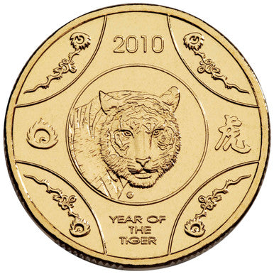 2010 $1 Year of The Tiger Uncirculated Coin