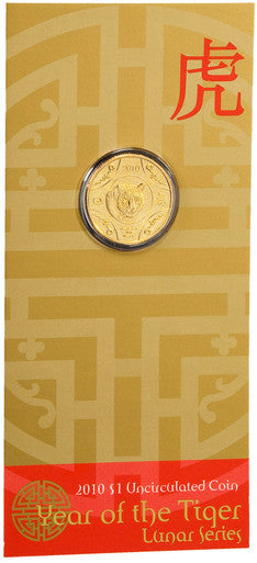 2010 $1 Year of The Tiger Uncirculated Coin