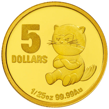 2010 $5 Little Dinkums Tinga Tasmanian Devil 1/25oz Gold Proof Coin