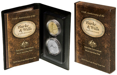 2010 150th Anniversary of The Burke and Wills Expedition Proof 2 Coin Set