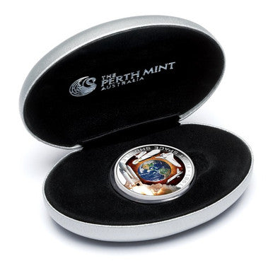Cook Islands 2010 $1 Orbit and Beyond First Space Shuttle 1oz Silver Coloured Proof Coin