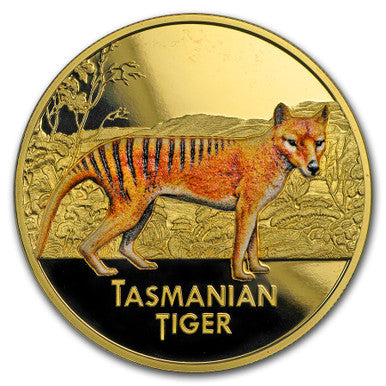 Niue 2011 $100 Endangered and Extinct Tasmanian Tiger 1oz Gold Proof Coin