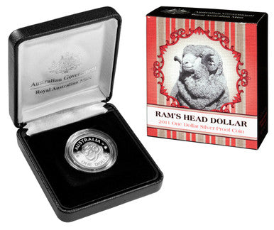 2011 $1 Ram's Head Silver Proof Coin