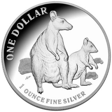 2011 $1 Kangaroo Allied Rock Wallaby 1oz Silver Proof Coin