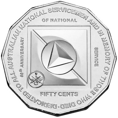 2011 50c 60th Anniversary of National Service Uncirculated Coin
