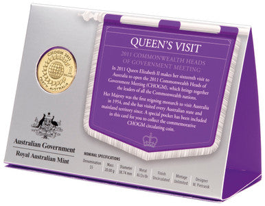 2011 $5 Royal Collection Queen's Australia Visit Uncirculated Coin