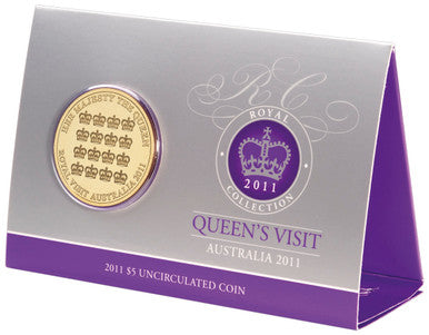 2011 $5 Royal Collection Queen's Australia Visit Uncirculated Coin
