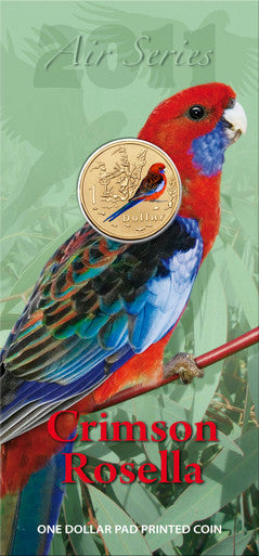 2011 $1 Air Series Crimson Rosella Coloured Uncirculated Coin