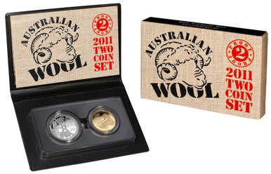 2011 Australian Wool Proof 2 Coin Set