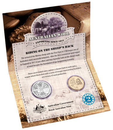 2011 Australian Wool Uncirculated 2 Coin Set