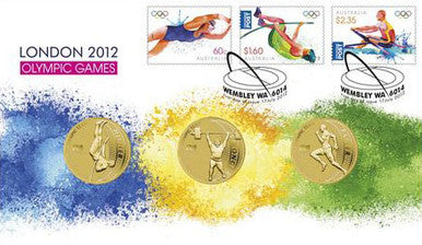 2012 $1 London Olympic Games 3 Coin PNC