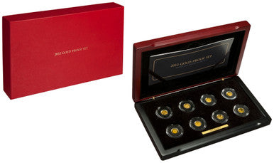 2012 Australian Miniature Money 0.5g Gold Proof 8 Coin Set