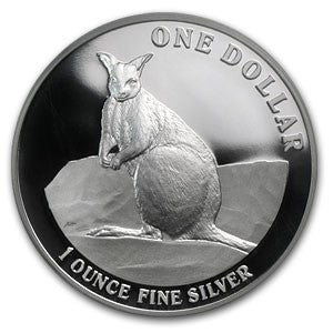 2012 $1 Kangaroo Mareeba Rock Wallaby 1oz Silver Proof Coin