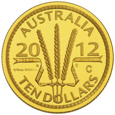 2012 $10 Wheat Sheaf Dollar 1/10oz Gold Proof Coin