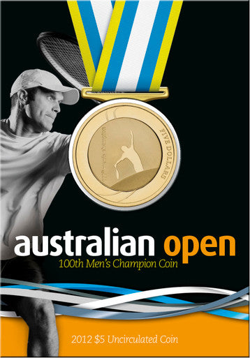 2012 $5 Australian Open 100th Men's Championship Uncirculated Coin