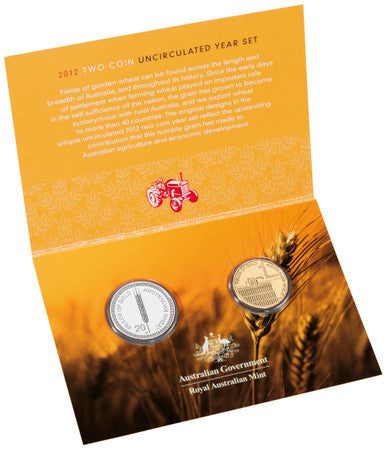 2012 Australian Wheat Fields of Gold Uncirculated 2 Coin Set