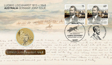 2013 $1 Ludwig Leichhardt Australia Germany Joint Issue PNC