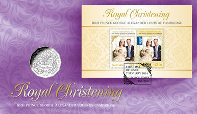 2013 50c Royal Christening HRH Prince George Alexander Louis of Cambridge PNC